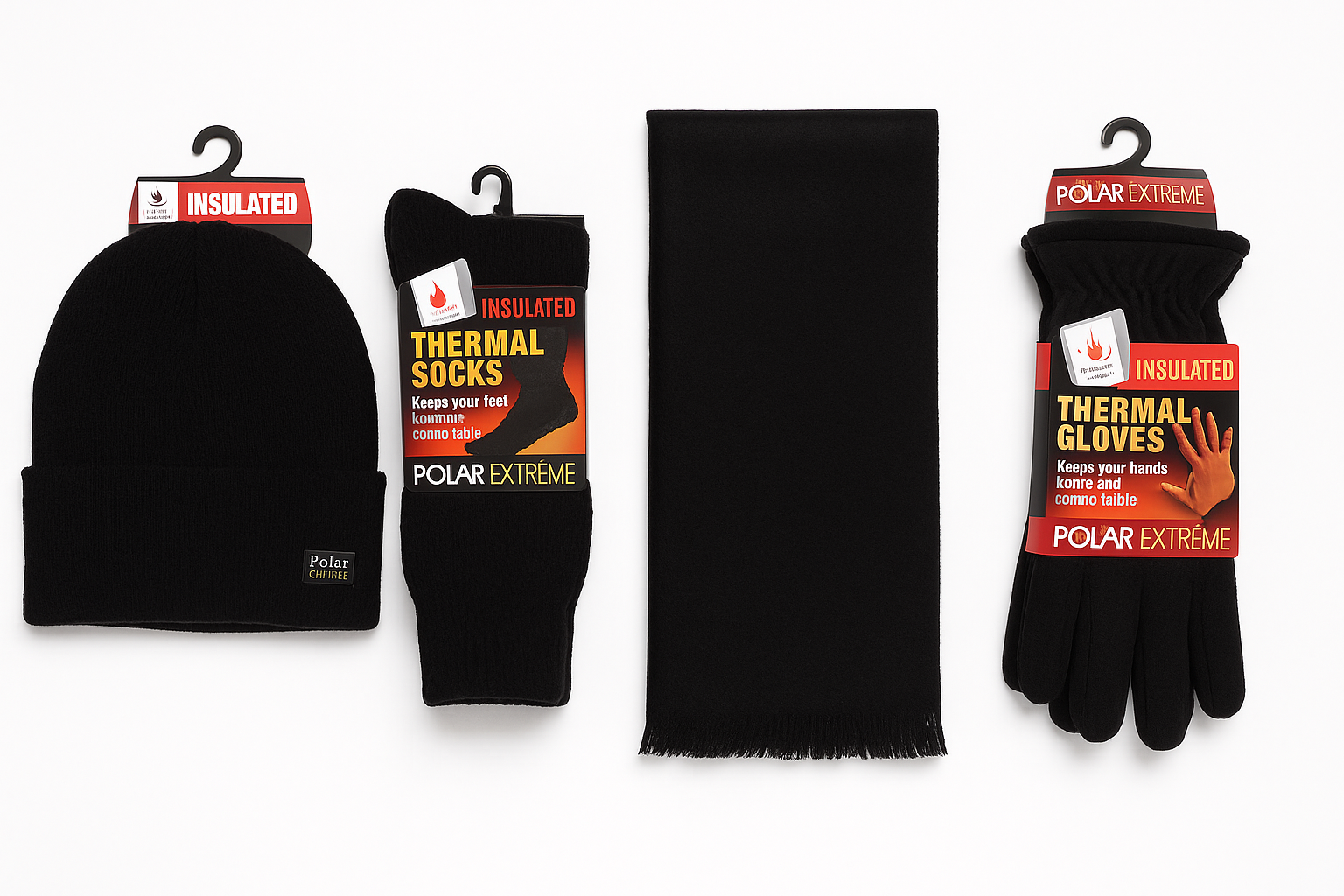 Polar Extreme Thermal Winter Set – Hat, Socks, Gloves & Scarf