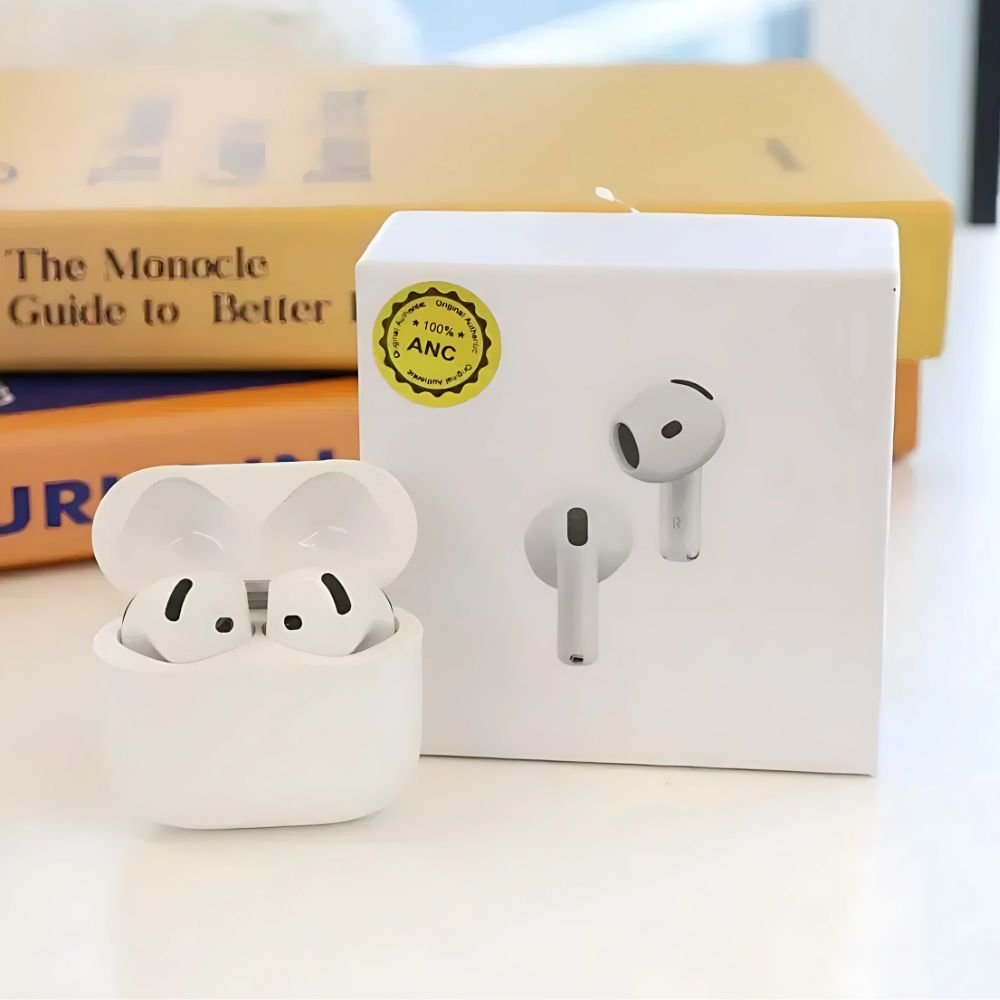 Bluetooth Wireless Headphones White – Secure Fit, Noise Cancelling, Stereo Sound