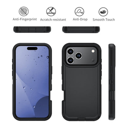 iPhone 17 Pro Max Heavy Duty Case Rugged Shockproof Dual Layer Belt Clip Black
