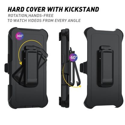 iPhone 17 Pro Max Heavy Duty Case Rugged Shockproof Dual Layer Belt Clip Black