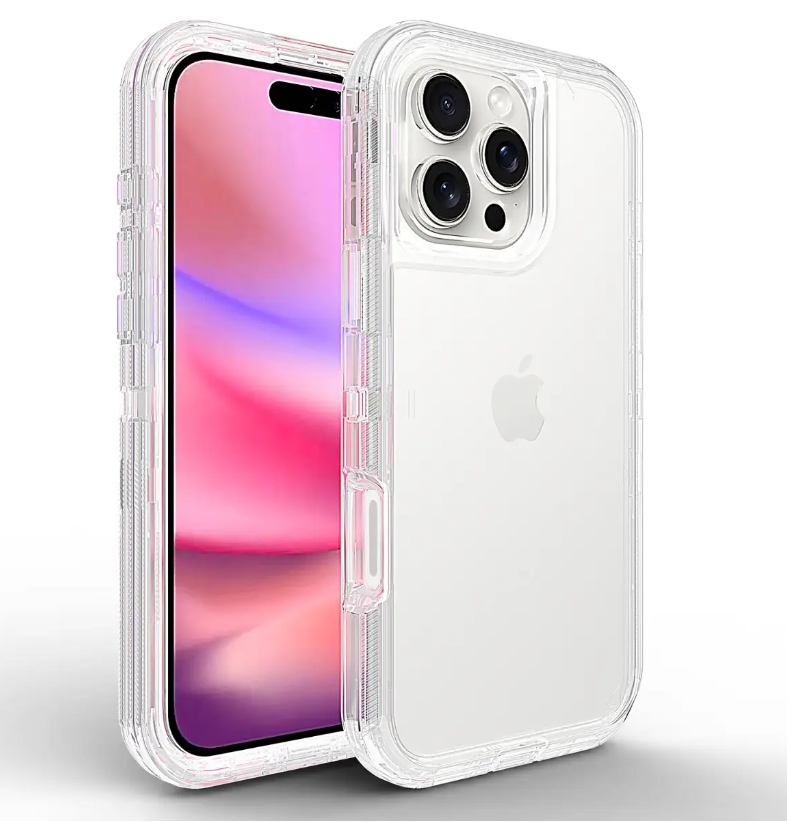 iPhone 16 Pro Transparent Heavy Duty Shockproof Anti-Fall Case