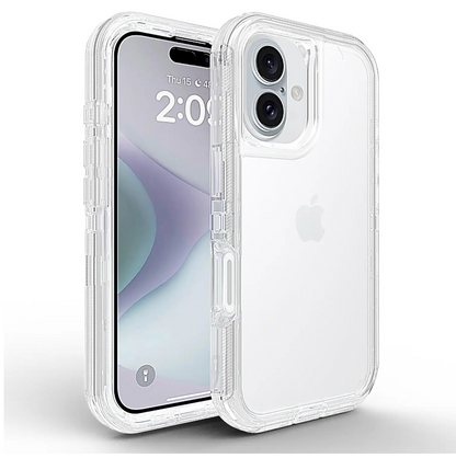 iPhone 16 Plus Transparent Heavy Duty Shockproof Anti-Fall Case