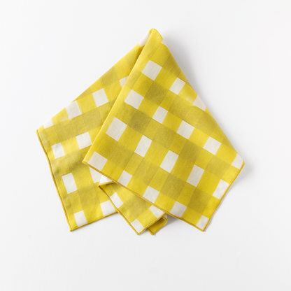 Yellow Cross-Hatch Napkin