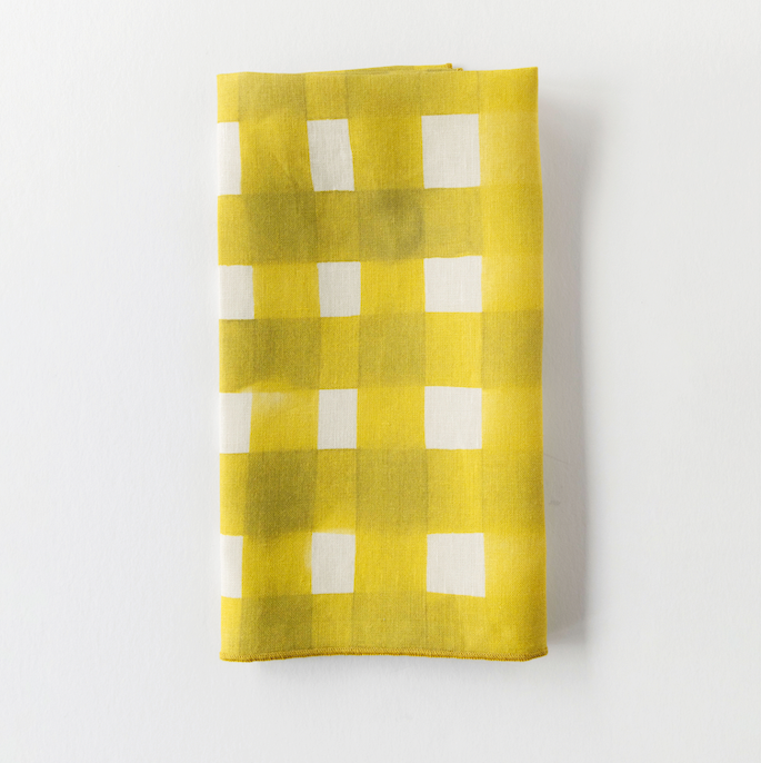 Yellow Cross-Hatch Napkin