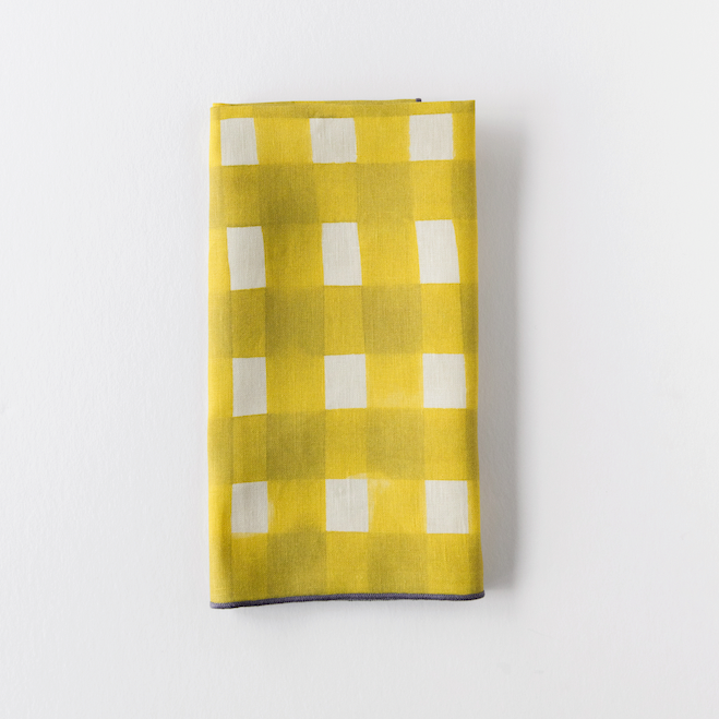 Yellow Cross-Hatch Napkin
