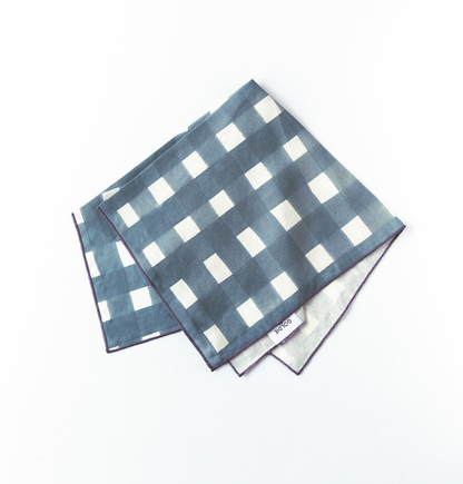 Blue Cross-Hatch Napkins
