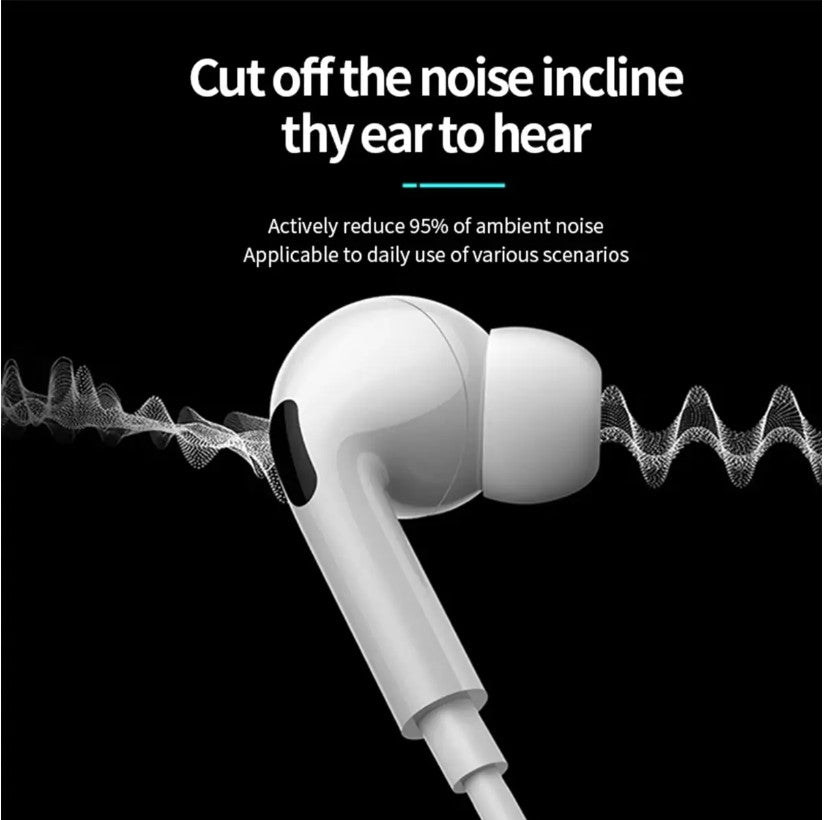 USB-C Earbuds w/ Mic Noise Cancelling for iPhone 16 Series – White