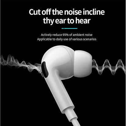 USB-C Earbuds w/ Mic Noise Cancelling for iPhone 16 Series – White