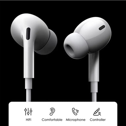 USB-C Earbuds w/ Mic Noise Cancelling for iPhone 16 Series – White
