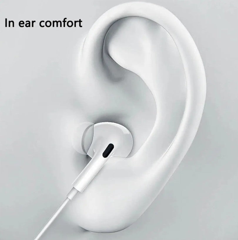 USB-C Earbuds w/ Mic Noise Cancelling for iPhone 16 Series – White