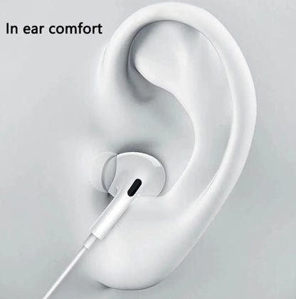 USB-C Earbuds w/ Mic Noise Cancelling for iPhone 16 Series – White