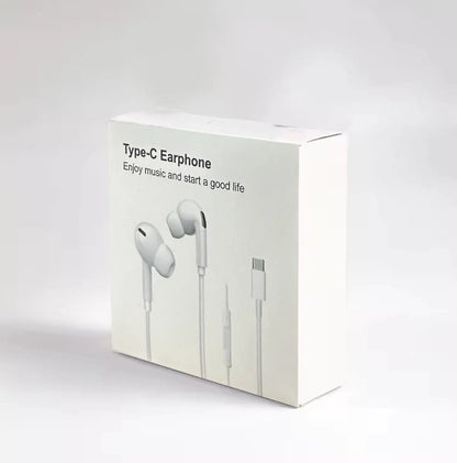 USB-C Earbuds w/ Mic Noise Cancelling for iPhone 16 Series – White
