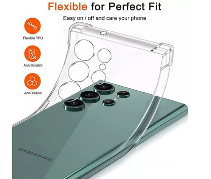 Samsung Galaxy S25 Ultra Transparent Clear Soft TPU Cover Case-Clear