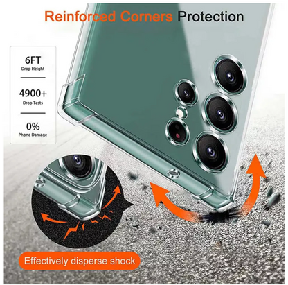 Samsung Galaxy S25 Ultra Transparent Clear Soft TPU Cover Case-Clear