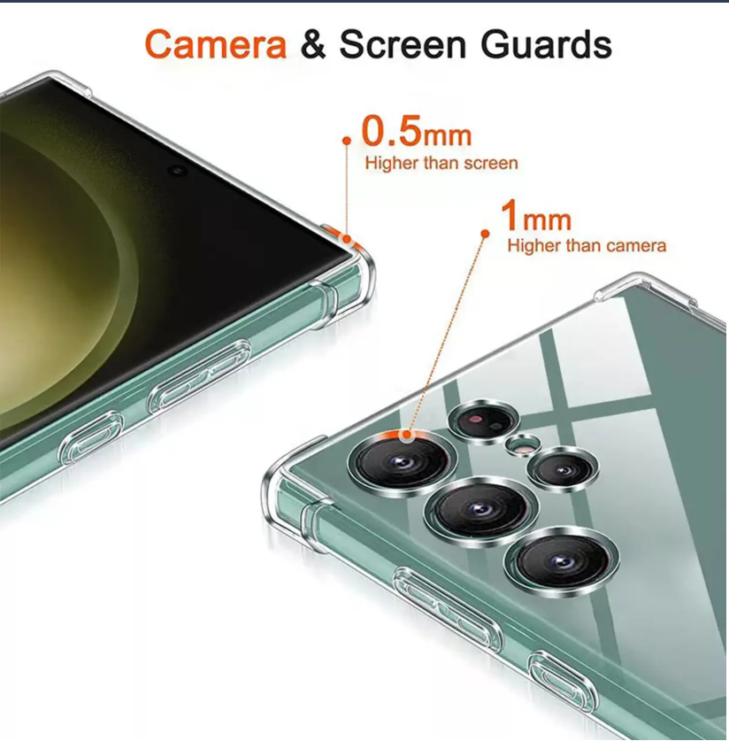 Samsung Galaxy S25 Ultra Transparent Clear Soft TPU Cover Case-Clear